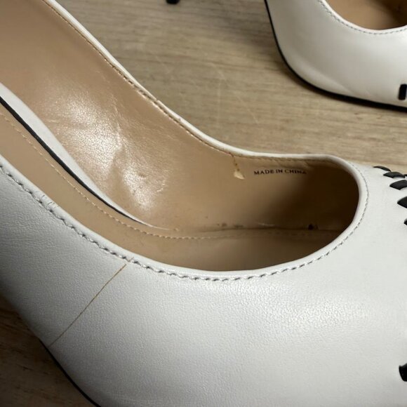 White House Black Market White Heels Pointed Toe Stiletto - Picture 3 of 8